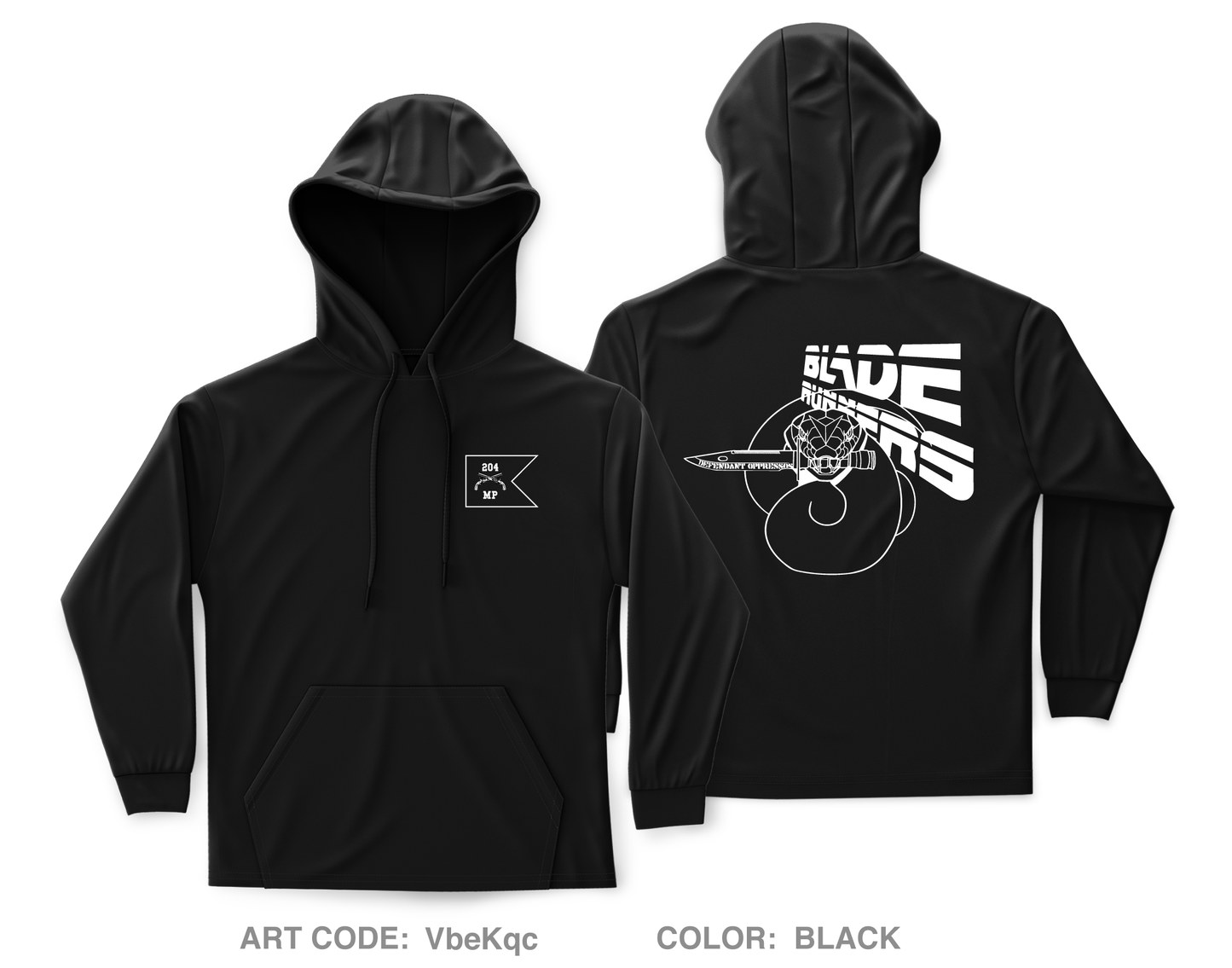 204 Military Police Company Core Men's Hooded Performance Sweatshirt - VbeKqc