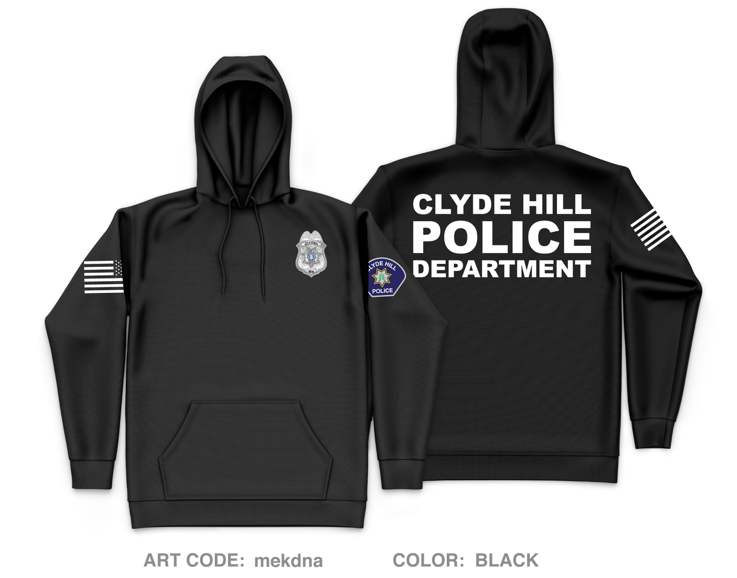 Clyde Hill Police Department Store 1 Core Men's Hooded Performance Sweatshirt - mekdna