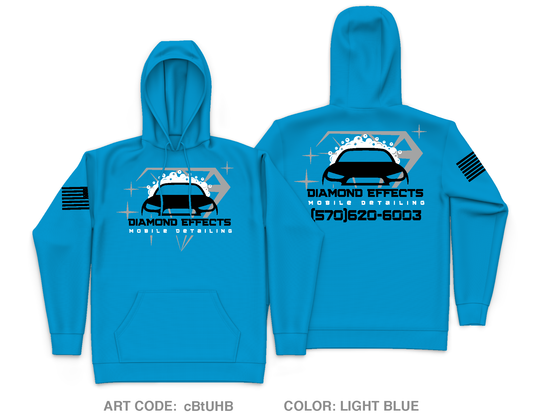 Diamond effects Mobile detailing Core Men's Hooded Performance Sweatshirt - cBtUHB