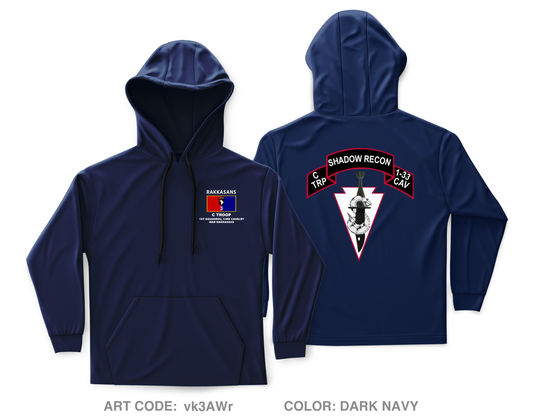 C Troop, 1-33 CAV, 3 BDE 101st Airborne Division Core Men's Hooded Performance Sweatshirt - vk3AWr