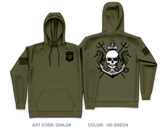 Aberdeen Proving Ground Police Department Core Men's Hooded Performance Sweatshirt - Q49LD8