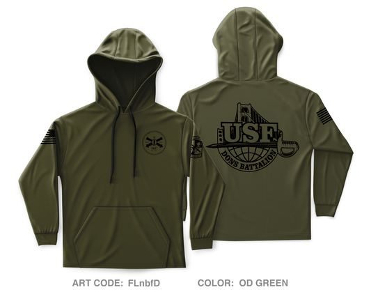 Dons Battalion, USFCA Army ROTC Ranger Challenge Core Men's Hooded Performance Sweatshirt - FLnbfD
