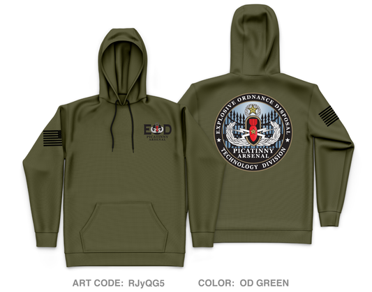 Explosive Ordnance Disposal Technology Division (EOD) Core Men's Hooded Performance Sweatshirt - RJyQG5