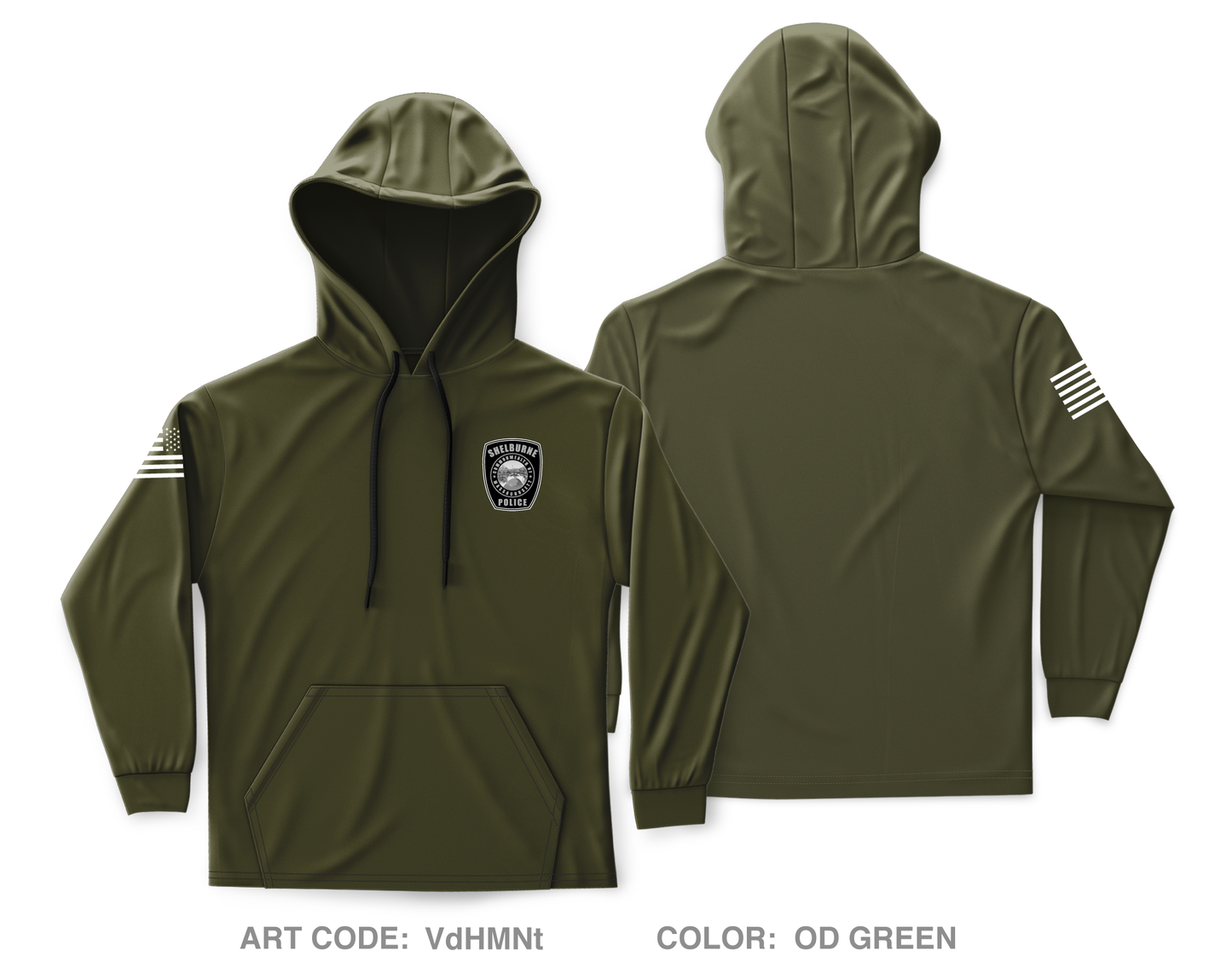 Shelburne Police Department Core Men's Hooded Performance Sweatshirt ...