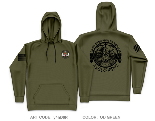 Explosive Ordnance Disposal Technology Division (EOD) Core Men's Hooded Performance Sweatshirt - y4hD6R