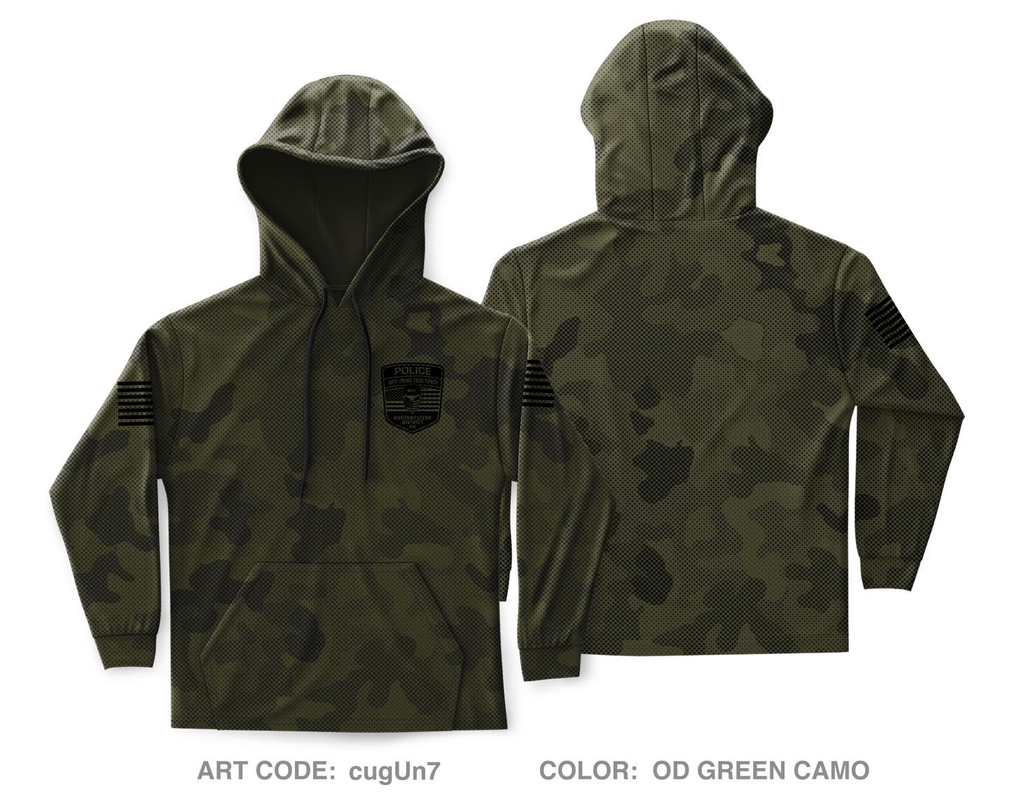 Northwestern District Anti-Crime Task Force Core Men's Hooded Performance Sweatshirt - cugUn7