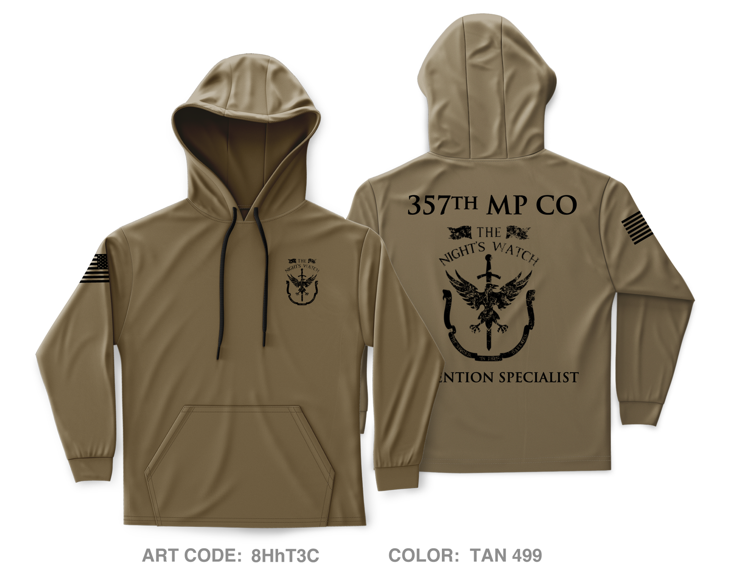 357th MP CO Core Men's Hooded Performance Sweatshirt - 8HhT3C