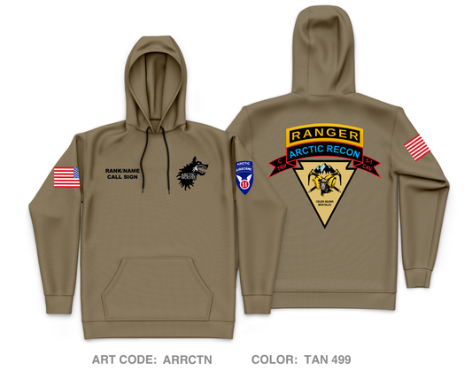 CUSTOM C-TROOP, 5-1 CAV Core Men's Hooded Performance Sweatshirt - ARRCTN