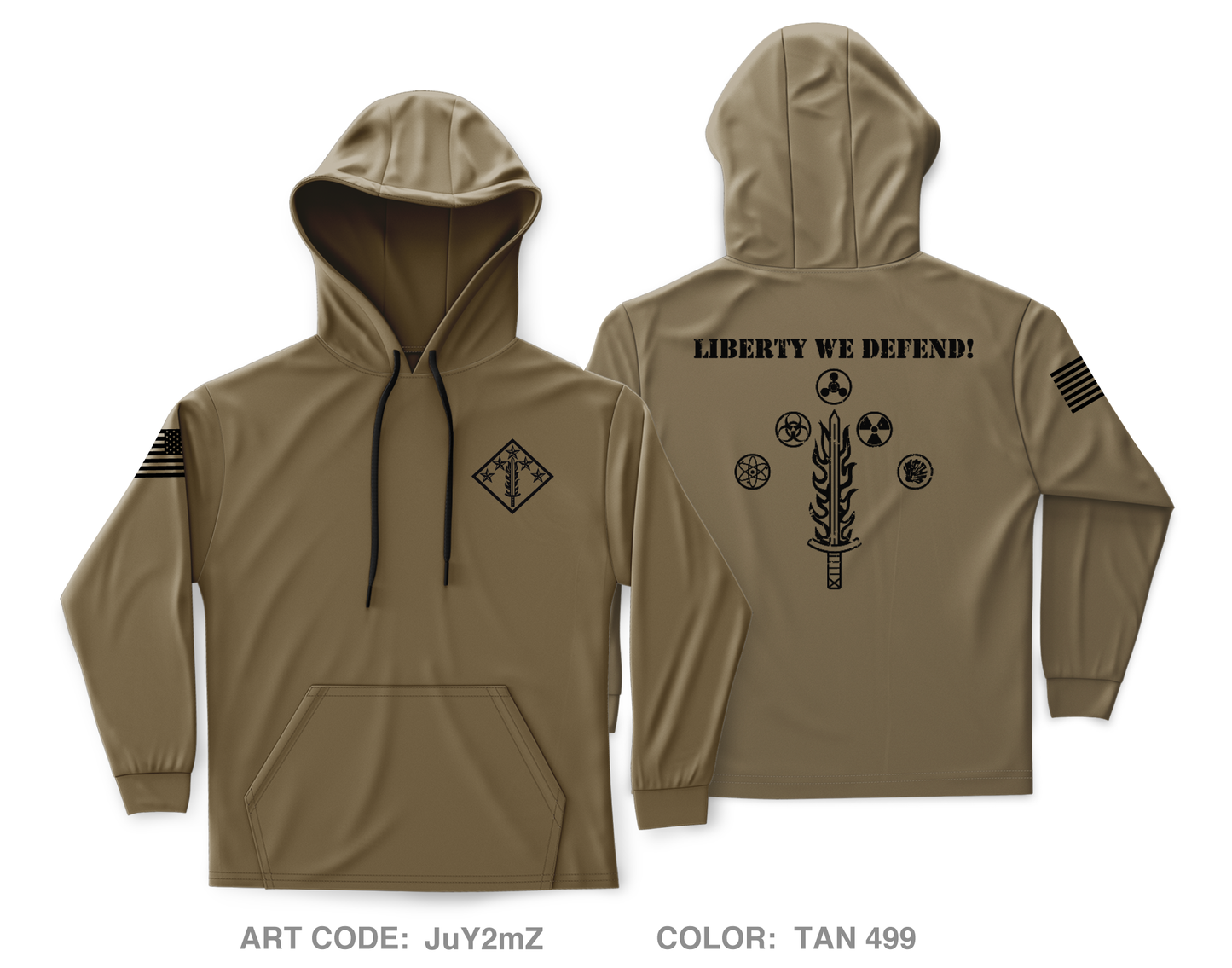 HHC, 20th CBRNE CMD Core Men's Hooded Performance Sweatshirt - JuY2mZ