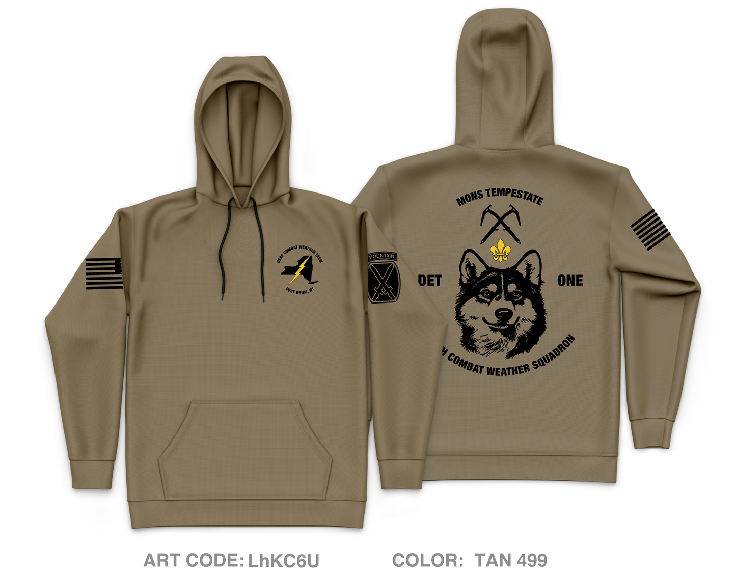 18th Combat Weather Squadron Detachment 1 Core Men's Hooded Performance Sweatshirt - LhKC6U
