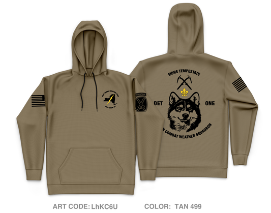 18th Combat Weather Squadron Detachment 1 Core Men's Hooded Performance Sweatshirt - LhKC6U