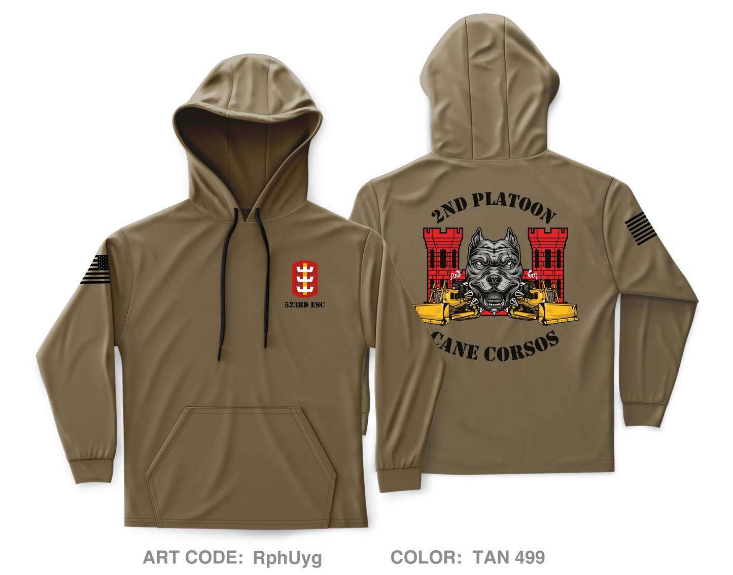 523rd ESC, 84th EN BN - Second platoon Core Men's Hooded Performance Sweatshirt - RphUyg