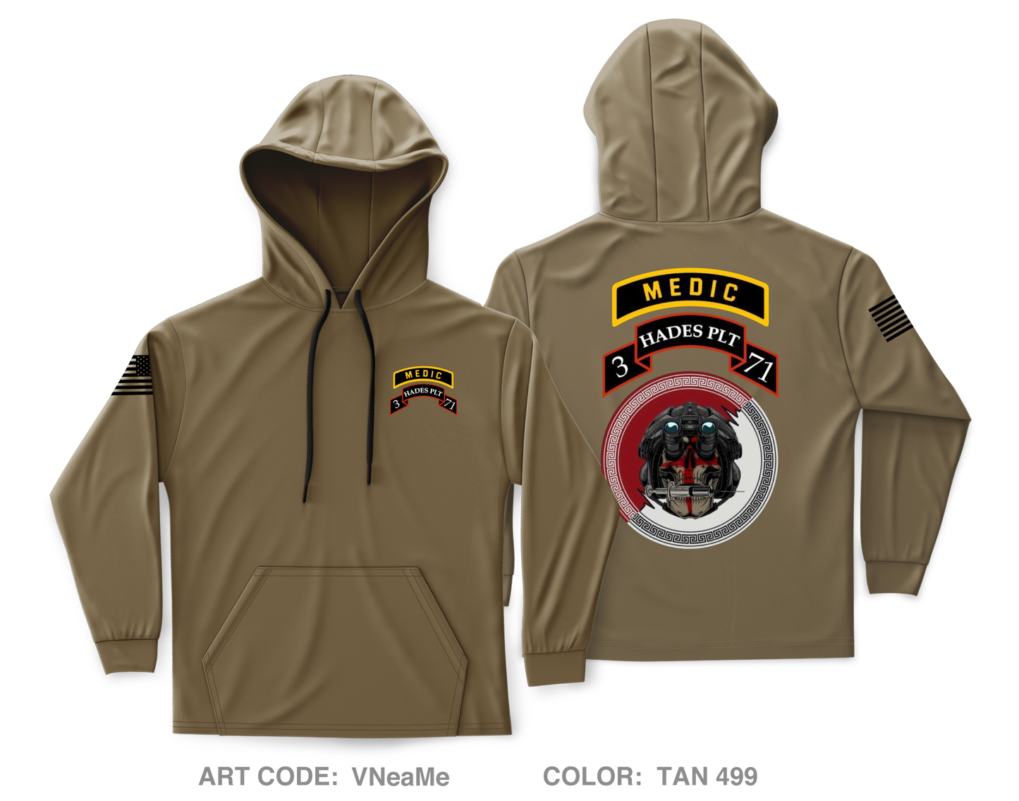 3-71 CAV Core Men's Hooded Performance Sweatshirt - VNeaMe