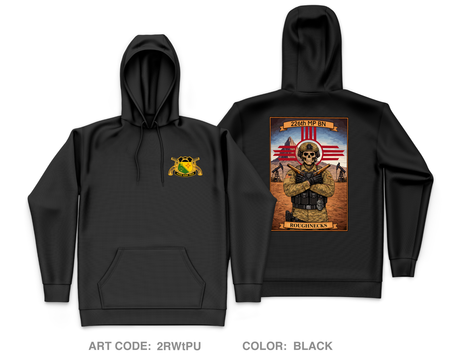 226th MP BN Core Men's Hooded Performance Sweatshirt - 2RWtPU
