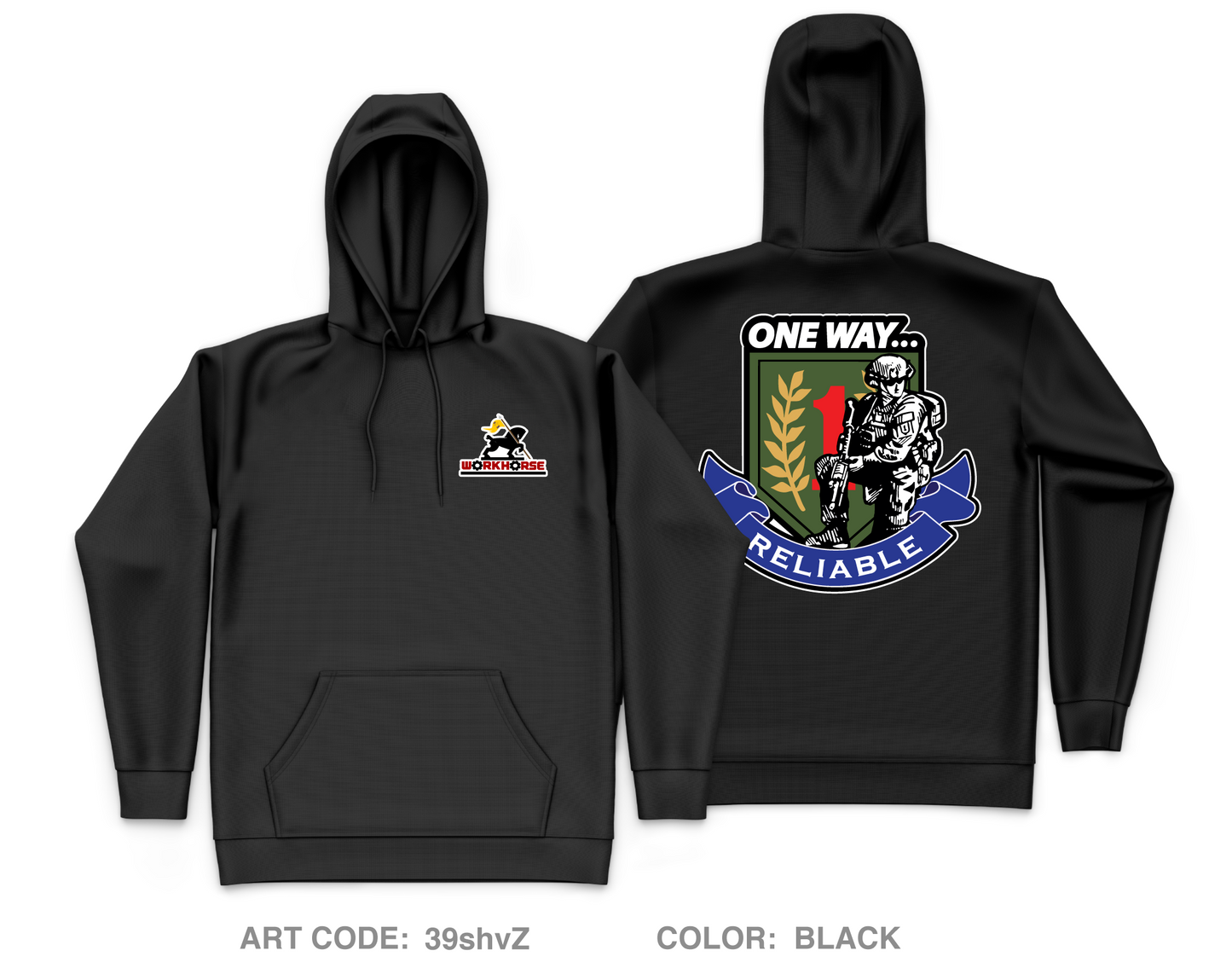 511th Quartermaster Company Core Men's Hooded Performance Sweatshirt - 39shvZ