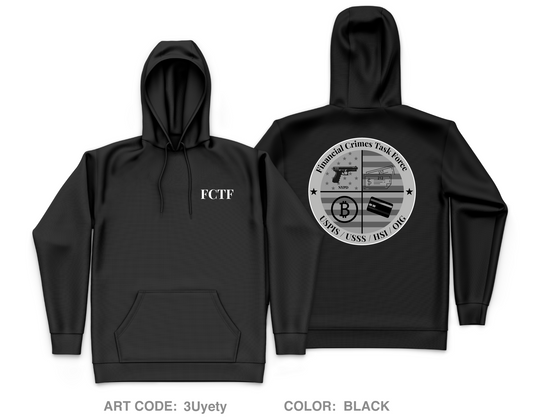 Financial Crimes Task Force Core Men's Hooded Performance Sweatshirt - 3Uyety