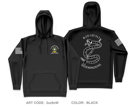 1-36 IN BN, B CO Core Men's Hooded Performance Sweatshirt - 3xz9nW