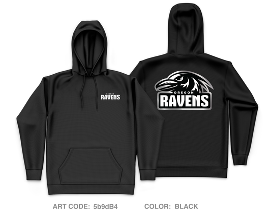 Oregon Ravens Football Fundraising Collection Core Men's Hooded Performance Sweatshirt - 5b9dB4