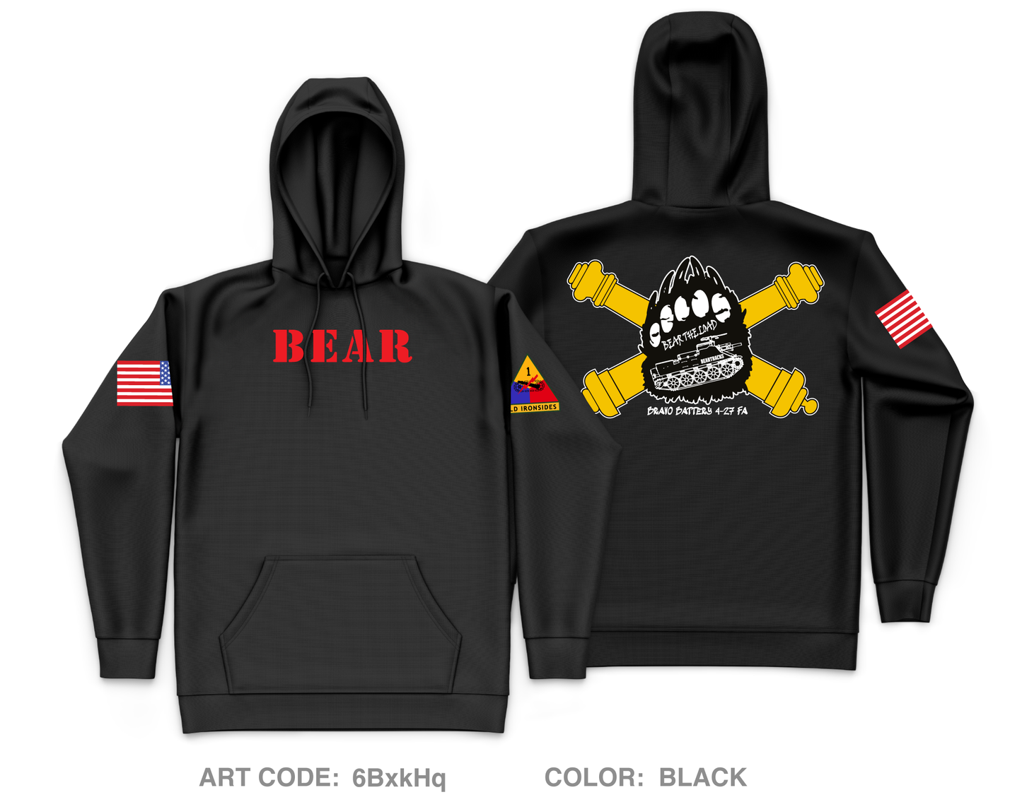 Bear BTRY 4-27 FA Core Men's Hooded Performance Sweatshirt - 6BxkHq