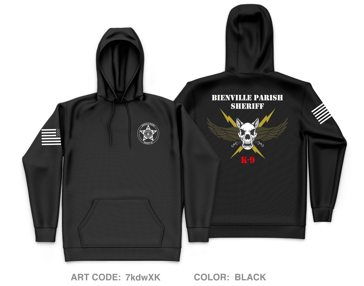 Bienville Sheriff K9 Core Men's Hooded Performance Sweatshirt - 7kdwXK