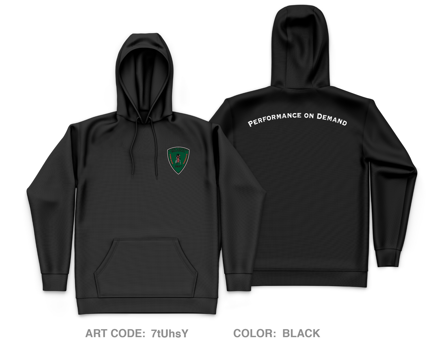 Linn County Regional SWAT Core Men's Hooded Performance Sweatshirt - 7tUhsY