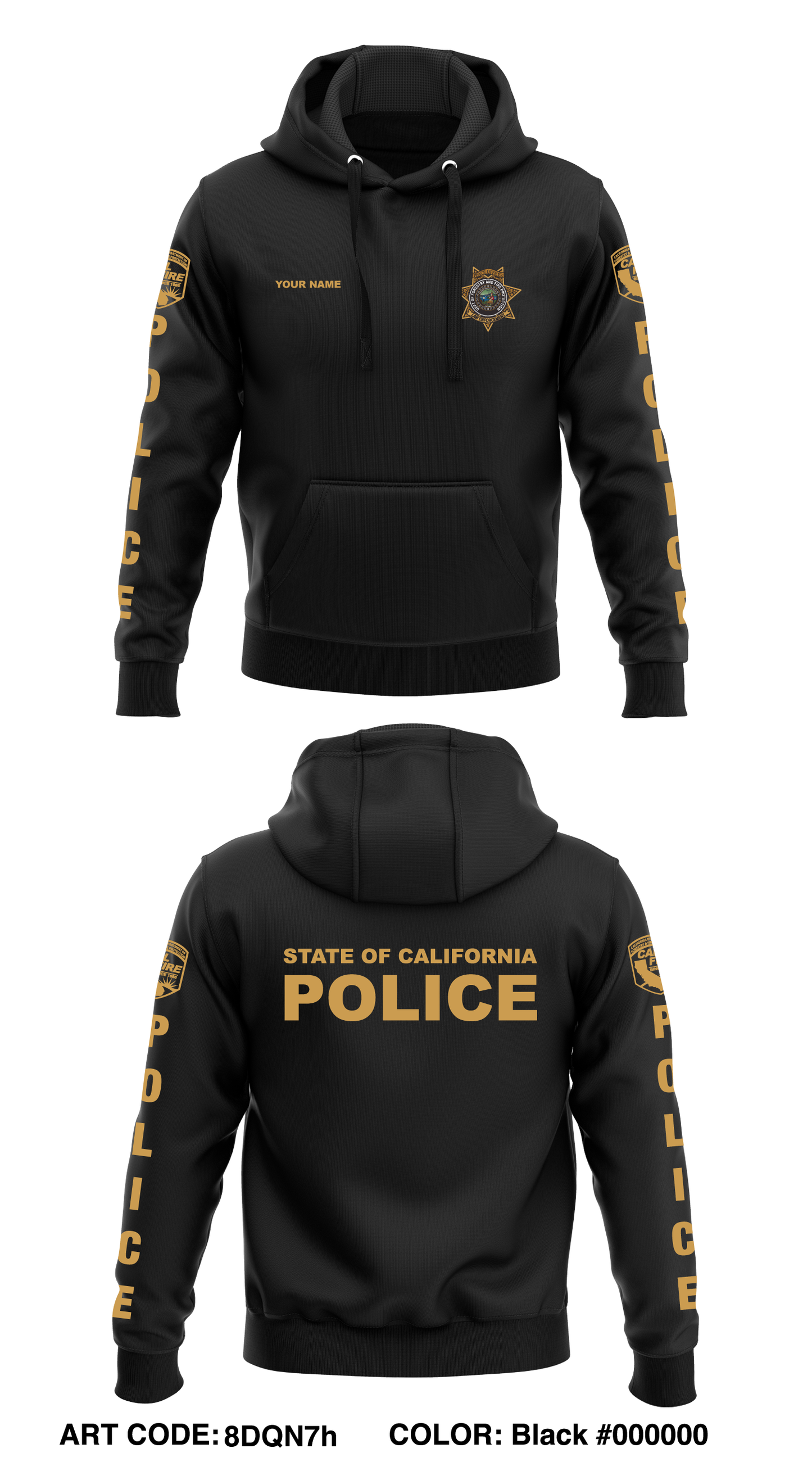 Custom police sweatshirt sale