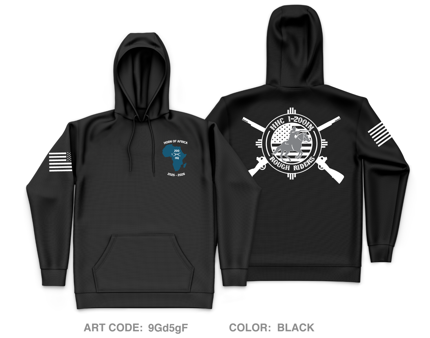HHC, 1-200 Infantry Core Men's Hooded Performance Sweatshirt - 9Gd5gF