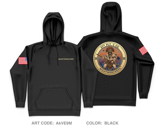 3PLT “Nightmarchers”, C Co, 2-21IN Core Men's Hooded Performance Sweatshirt - AkVE9M