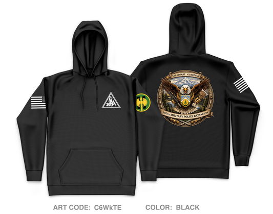 390th MP BN HHD Core Men's Hooded Performance Sweatshirt - C6WkTE