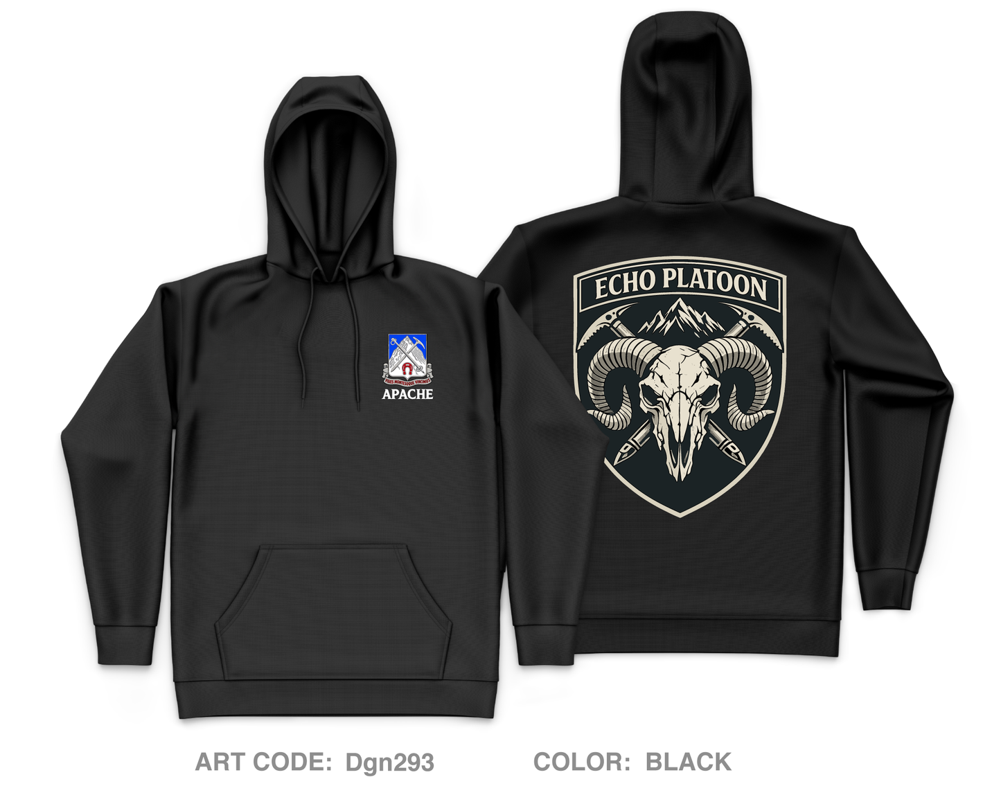 Echo Platoon Core Men's Hooded Performance Sweatshirt - Dgn293