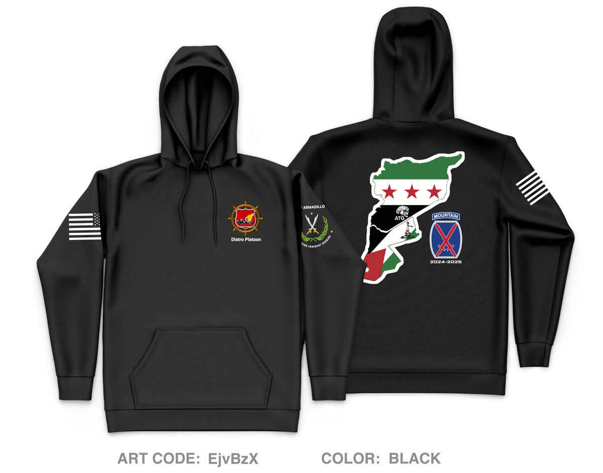 Distro platoon, 1-32 IN BN, 10 MTN DIV Core Men's Hooded Performance Sweatshirt - EjvBzX