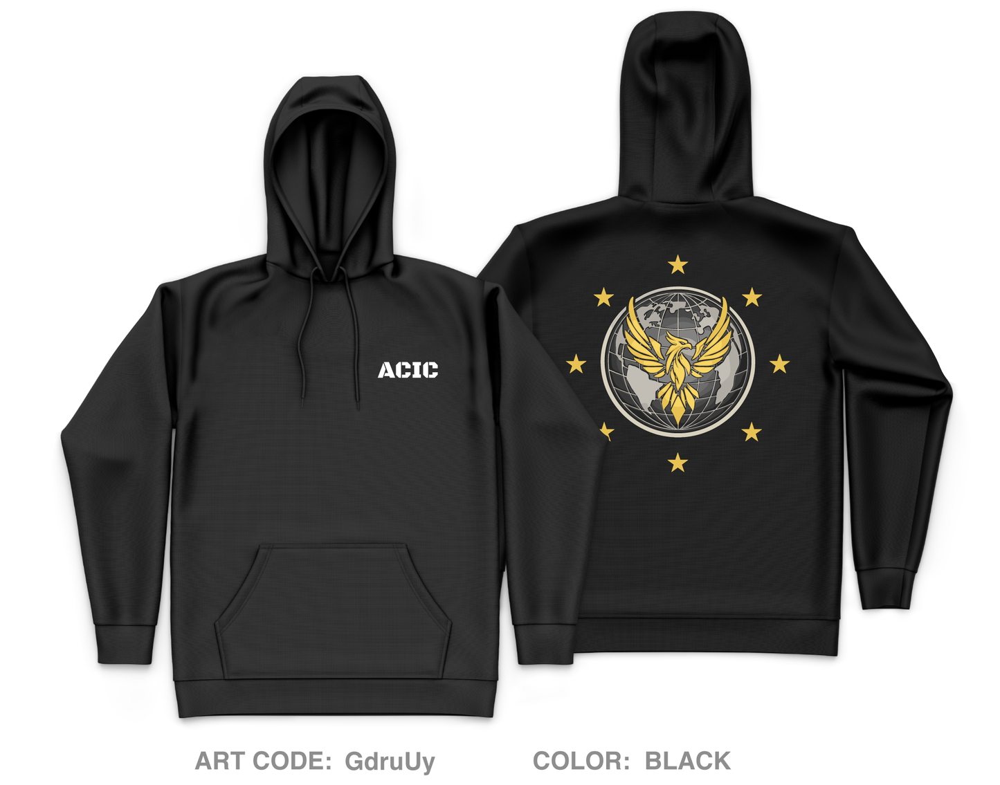Army Counterintelligence Command Core Men's Hooded Performance Sweatshirt - GdruUy