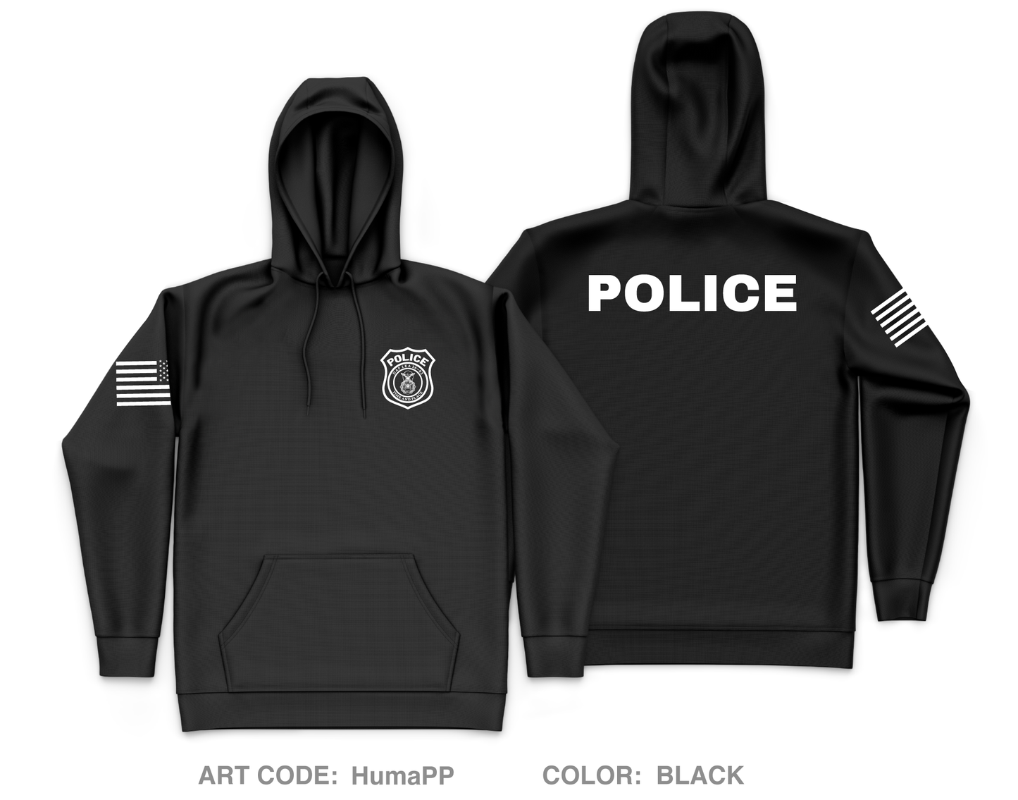 DAF Law Enforcement Academy Class 26-02 Core Men's Hooded Performance Sweatshirt - HumaPP