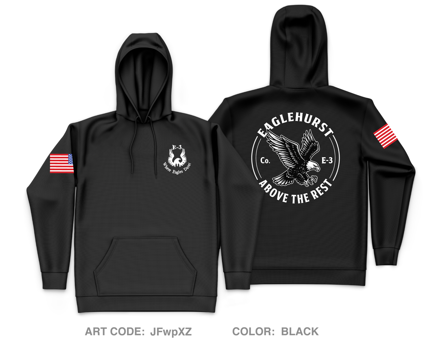 E3 Sandhurst Core Men's Hooded Performance Sweatshirt - JFwpXZ