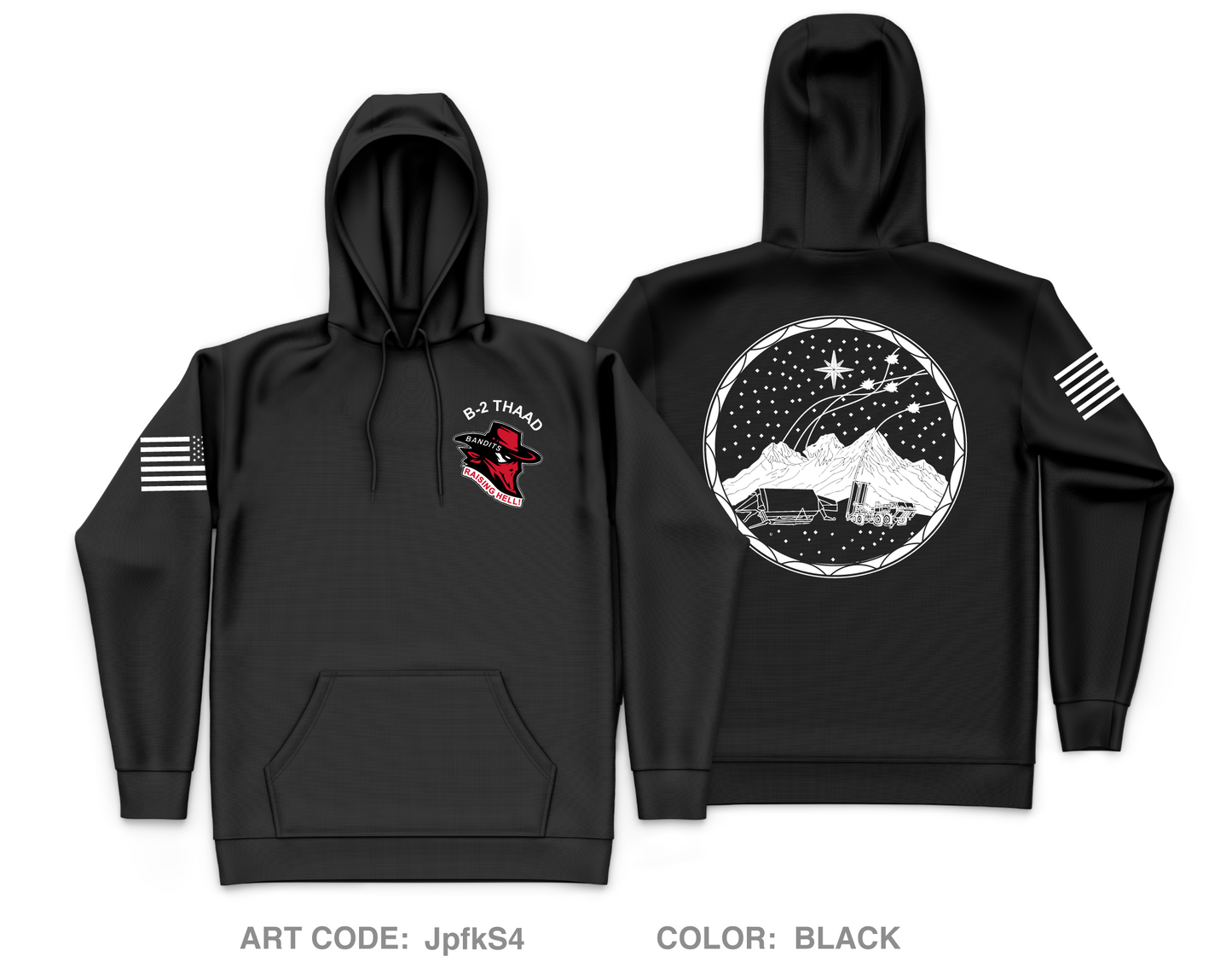 B-2 THAAD Core Men's Hooded Performance Sweatshirt - JpfkS4