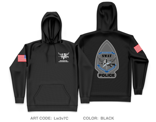 Bradenton Police Department  Core Men's Hooded Performance Sweatshirt - Lw3v7C