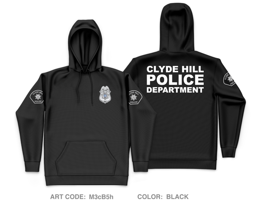 Clyde Hill Police Department Store 1 Core Men's Hooded Performance Sweatshirt - M3cB5h