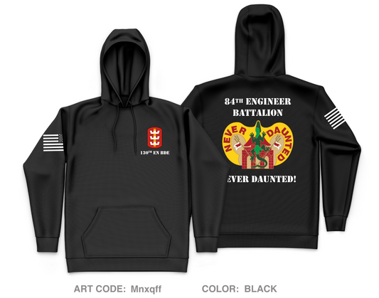 84th Engineer Battalion, 130th Engineer Brigade Core Men's Hooded Performance Sweatshirt - Mnxqff