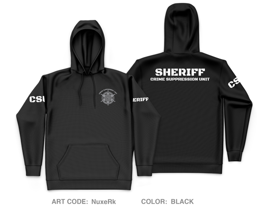 DCSO Crime Suppression Unit Store 1 Core Men's Hooded Performance Sweatshirt - NuxeRk