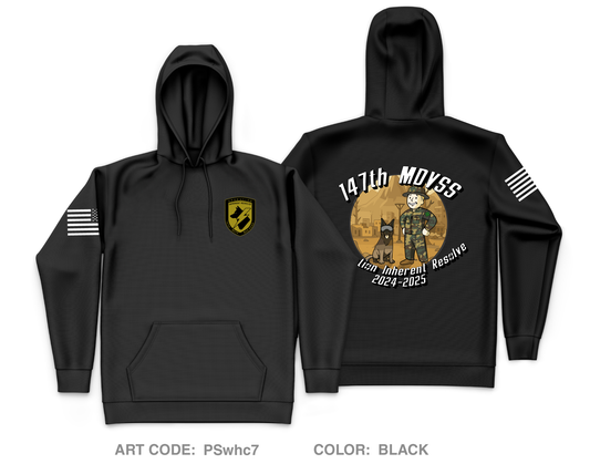 147th MDVSS CJTF-OIR Core Men's Hooded Performance Sweatshirt - PSwhc7