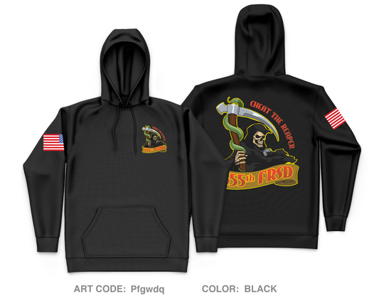 555th FRSD Core Men's Hooded Performance Sweatshirt - Pfgwdq
