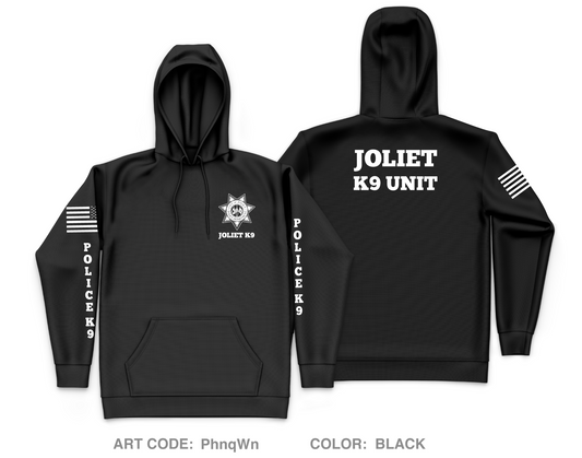 Joliet Police K9 Unit Core Men's Hooded Performance Sweatshirt - PhnqWn