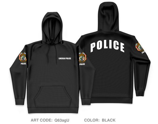 Lincoln Police Department Core Men's Hooded Performance Sweatshirt - Q63agU