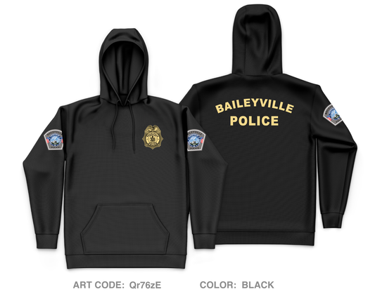 Baileyville Maine Police Department Core Men's Hooded Performance Sweatshirt - Qr76zE