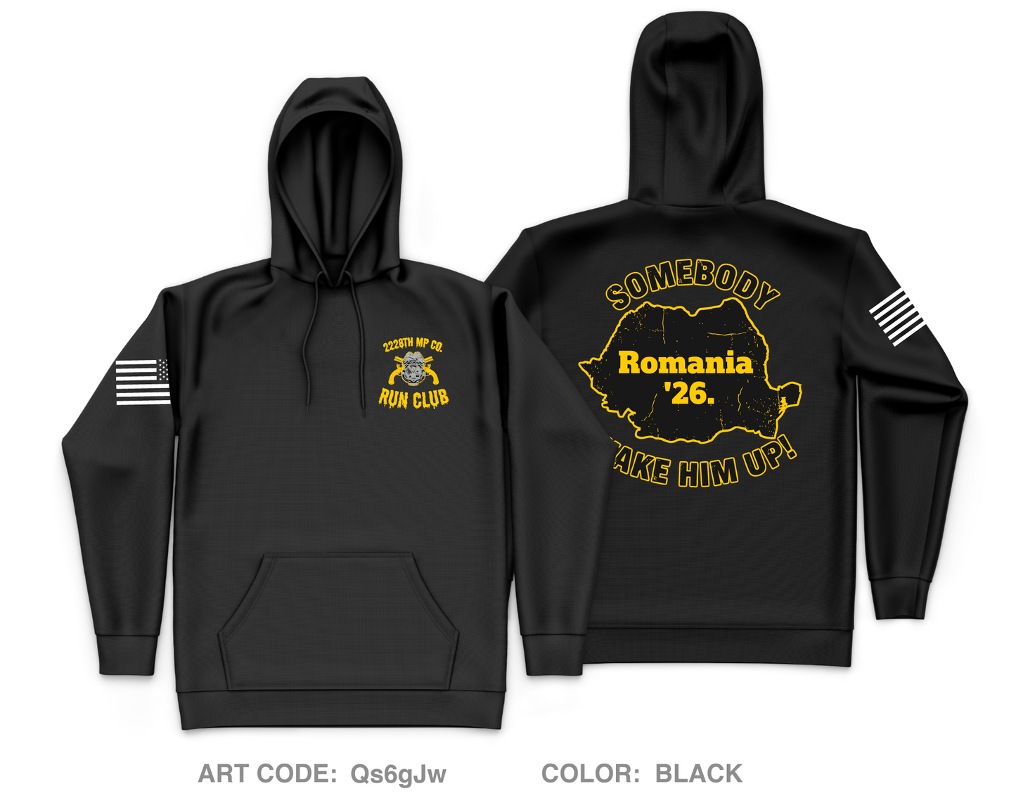 2228th MP CO. Store 2 Core Men's Hooded Performance Sweatshirt - Qs6gJw