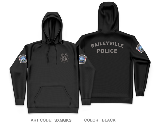 Baileyville Maine Police Department Core Men's Hooded Performance Sweatshirt - SXMGKS