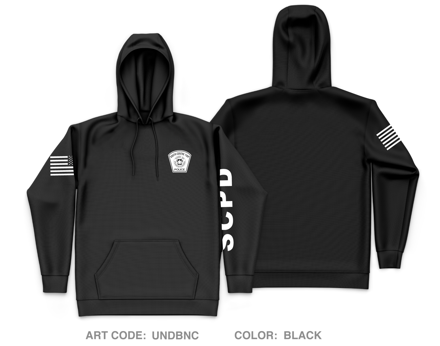 South Centre Township Police Department Core Men's Hooded Performance Sweatshirt - UNDBNC