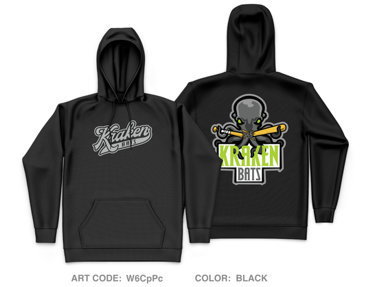 Kraken Bats Core Men's Hooded Performance Sweatshirt - W6CpPc