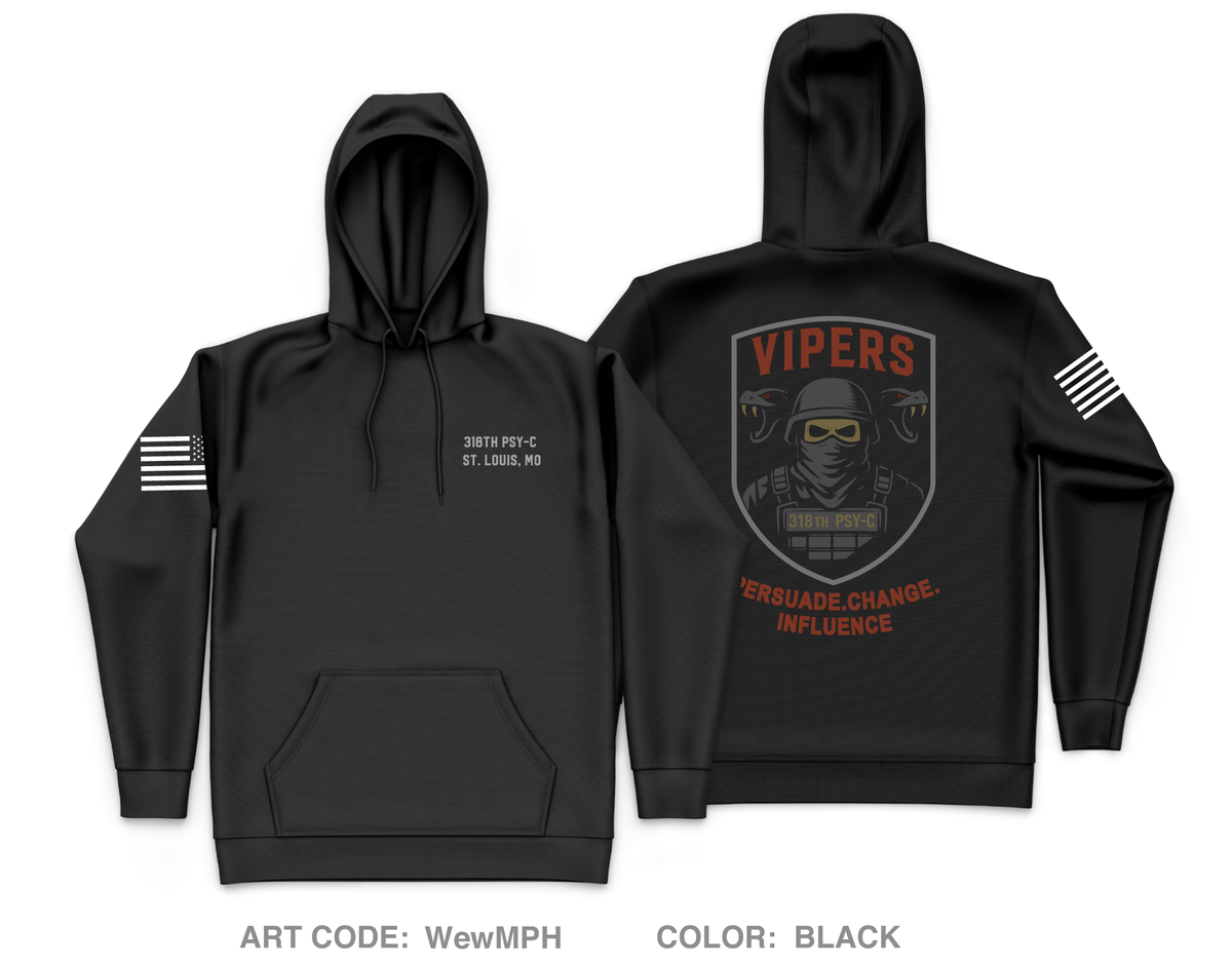 318th PSY-C Core Men's Hooded Performance Sweatshirt - WewMPH