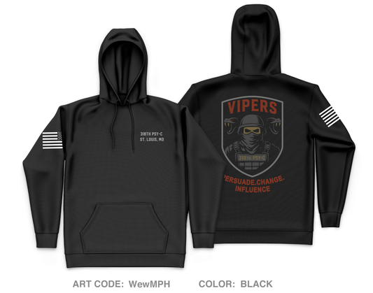 318th PSY-C Core Men's Hooded Performance Sweatshirt - WewMPH